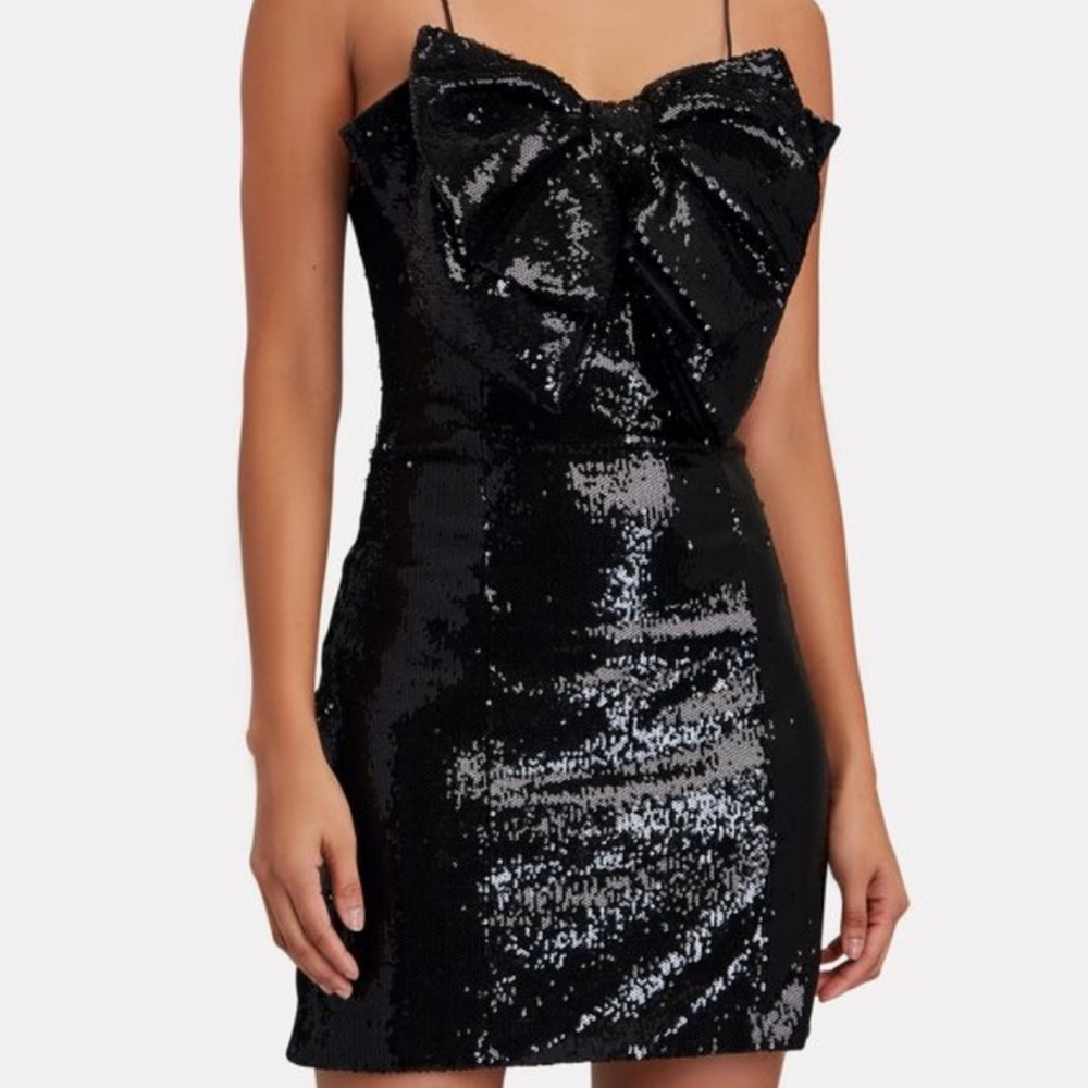 NWT Ronny Kobo Collection Lindsay Black Sequin Mini Dress - Picture 3 of 6